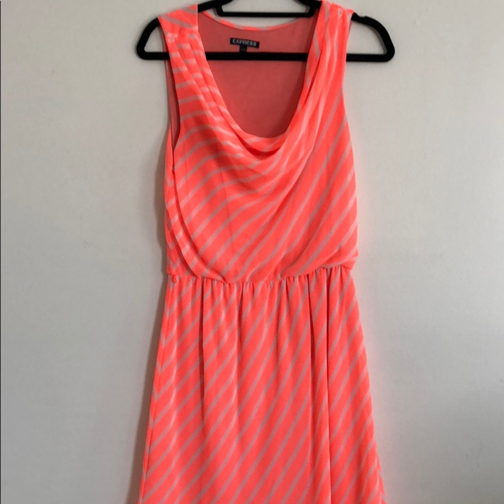 Express Neon Striped Dress